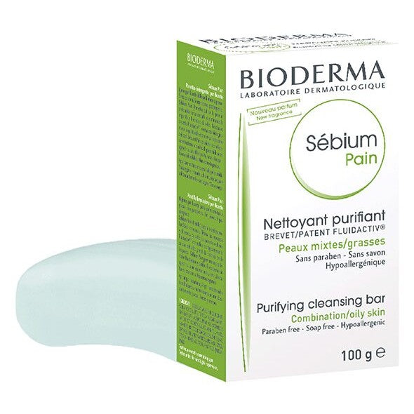 Bioderma sebium pain purifying cleansing bar combination/oily skin 100g