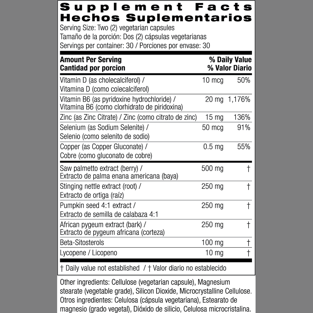 Bio Nutrition Prostate Wellness with Pumpkin Seed Extract, 60 Vegetarian Capsules