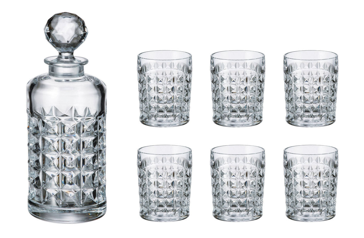BOHEMIA DIAMOND WHISKEY SET 6+1