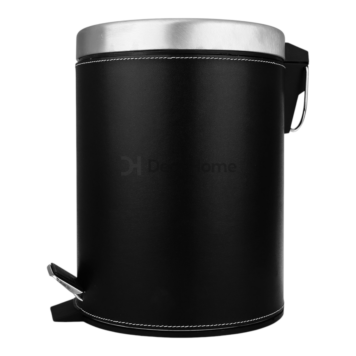 Black Leather 5L Pedal Bin