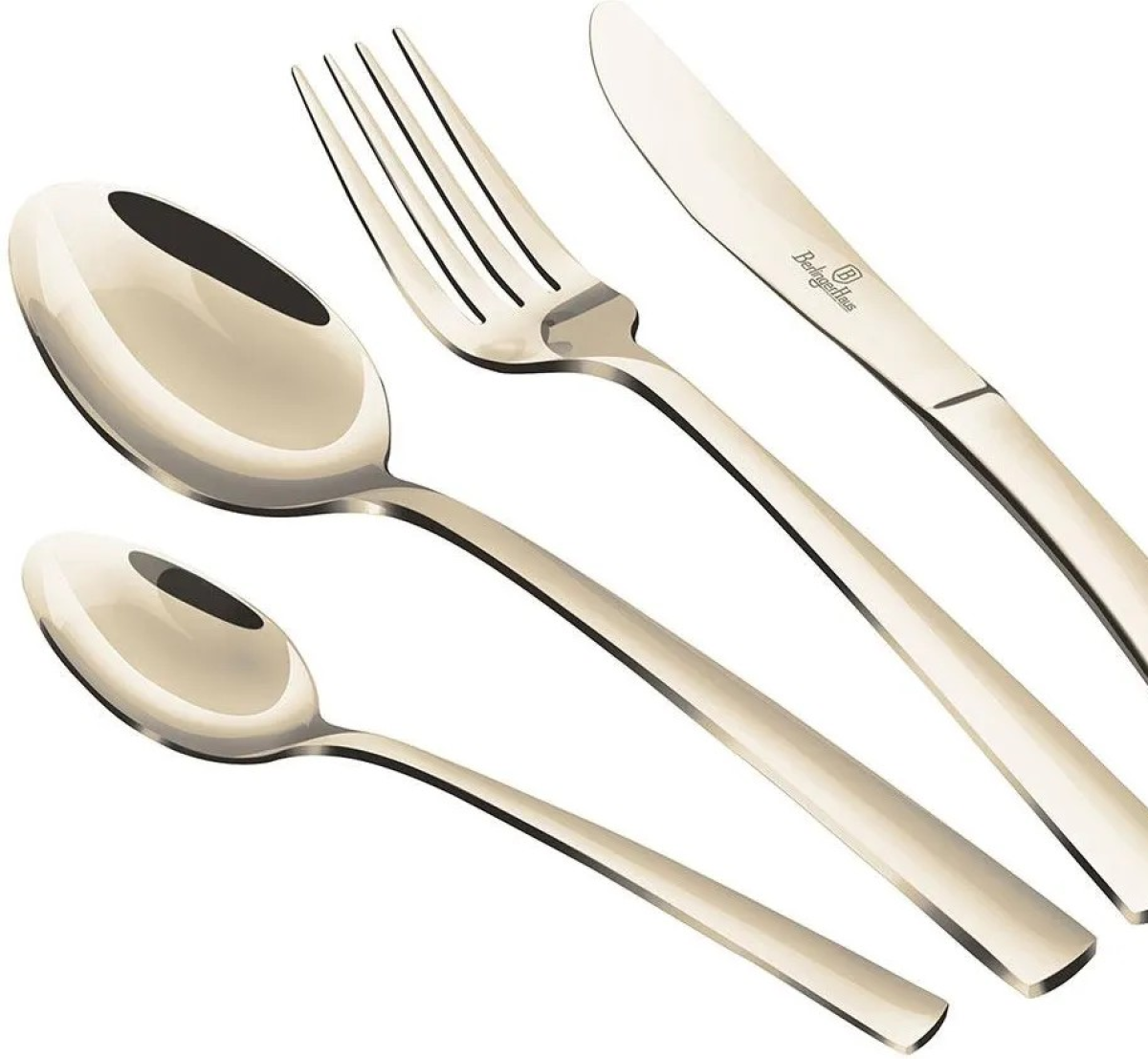 Berlinger Haus 24 Pcs Cutlery Set, Mirror, Yellow Gold