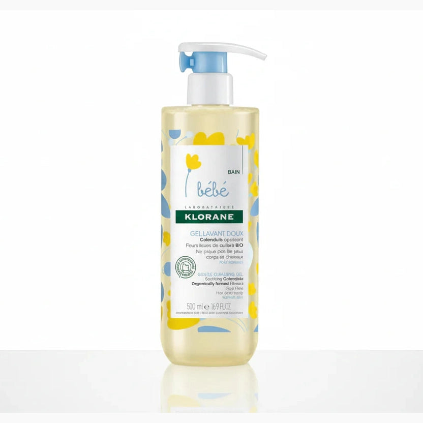 Bébé Gentle Cleansing Gel with Soothing Calendula from Organically Farmed Flowers - Normal Skin-500ml