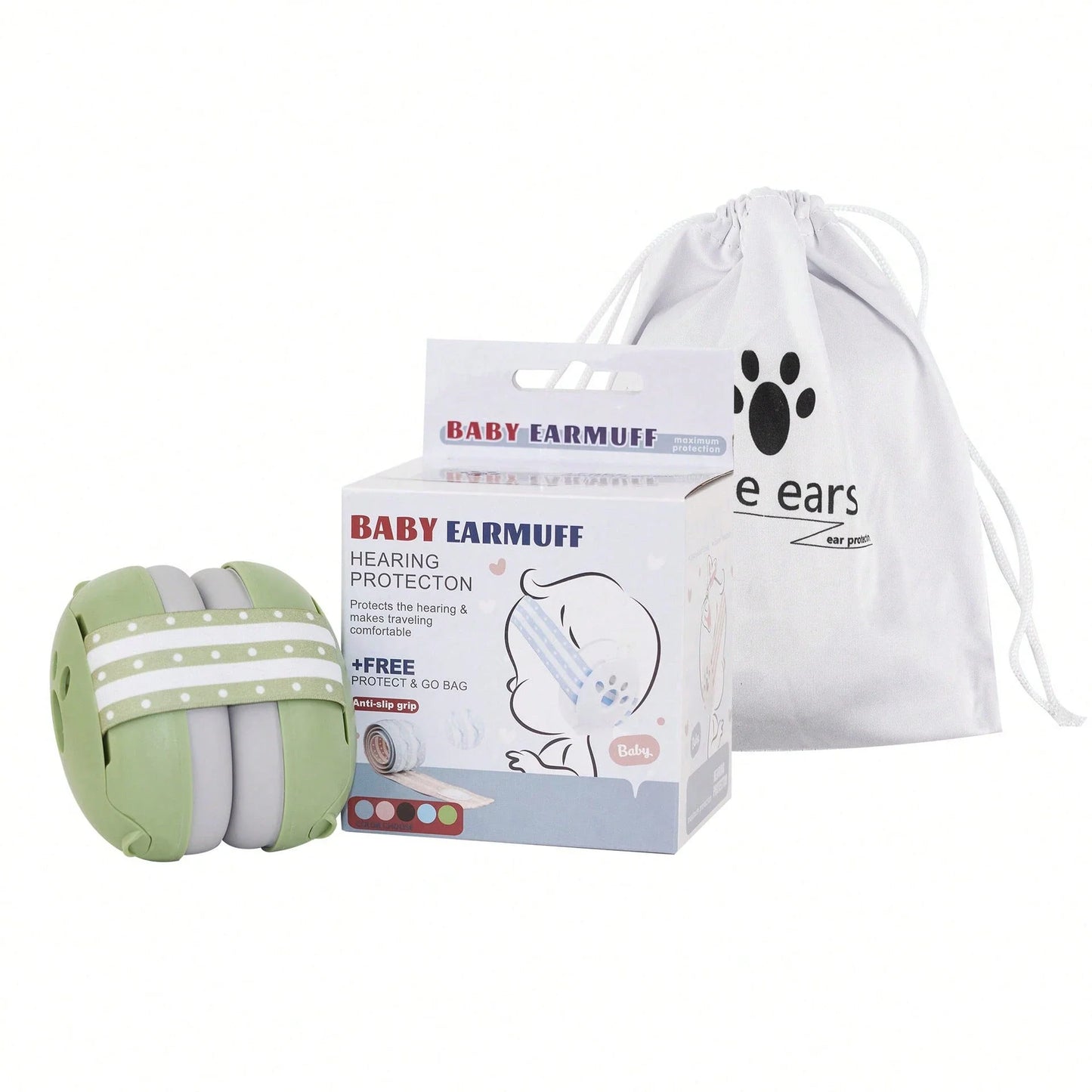 Baby Earmuff Hearing Protection - (Green)