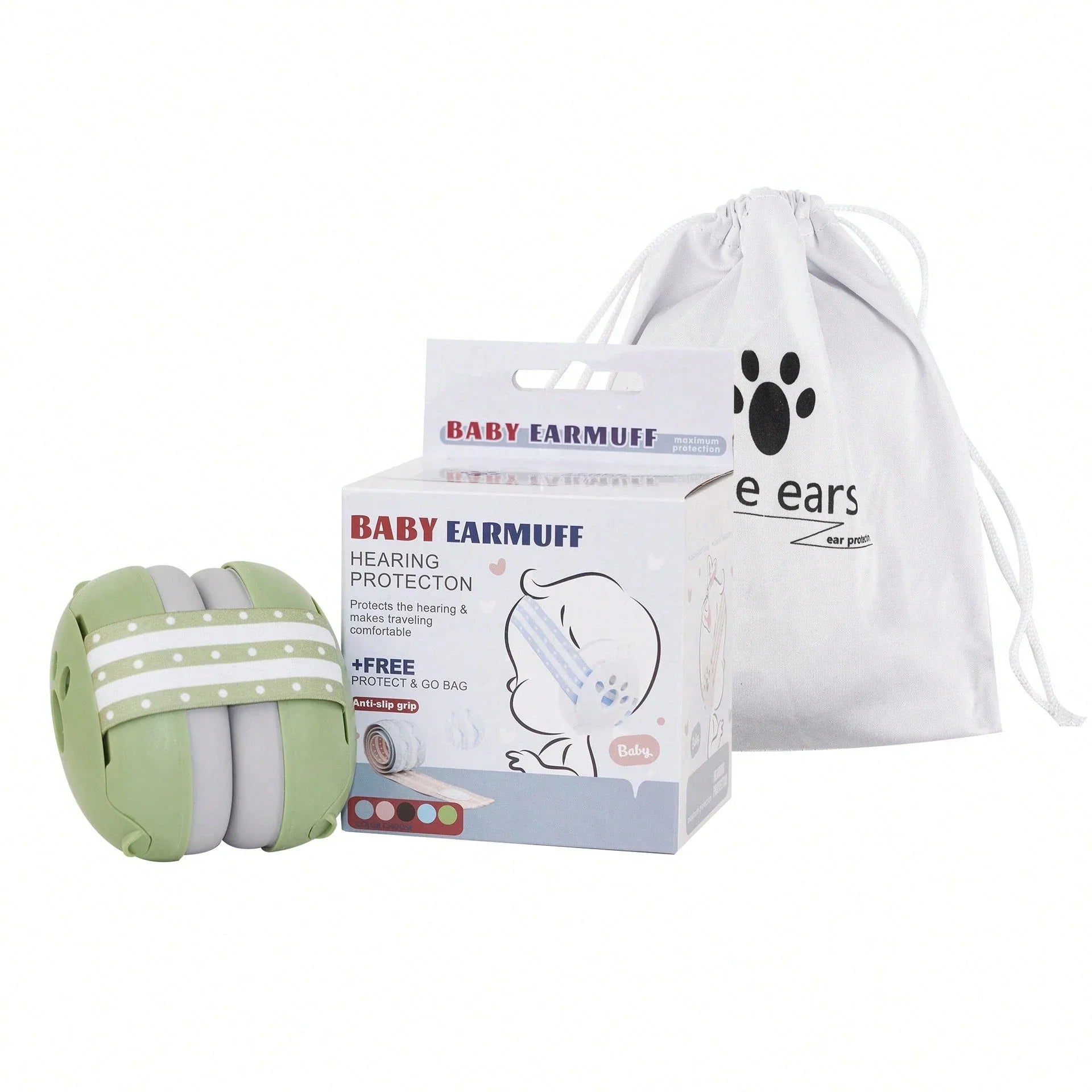 Baby Earmuff Hearing Protection - (Green)