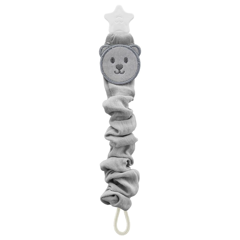 Babyjem Pacifier Clip Silk Grey Pacifier Holder