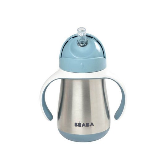 Beaba Stainless Steel Straw Cup 250ml - Windy Blue