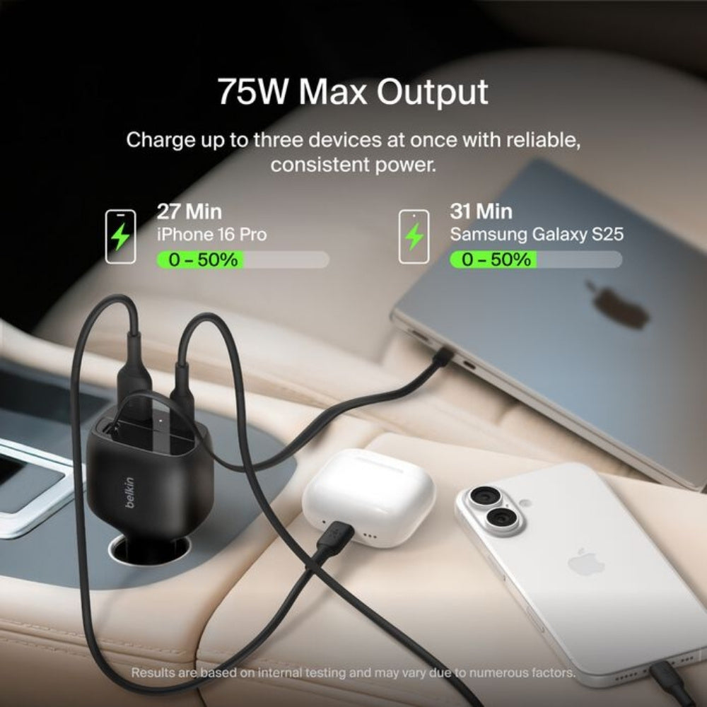Belkin BoostCharge Retractable Car Charger 75W