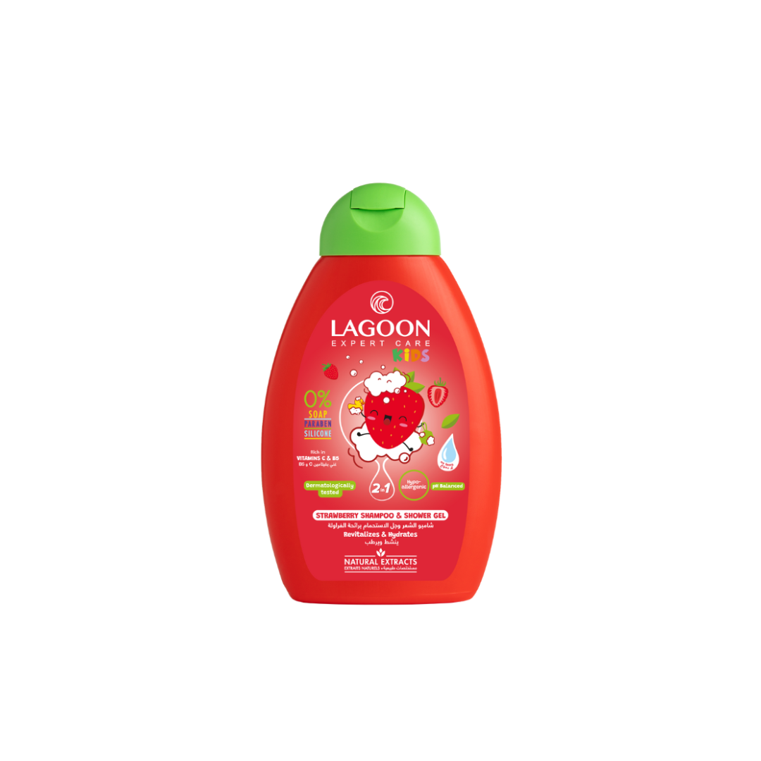 Lagoon Kids 2in1 Strawberry Shampoo & Shower Gel 400ml - Medaid International