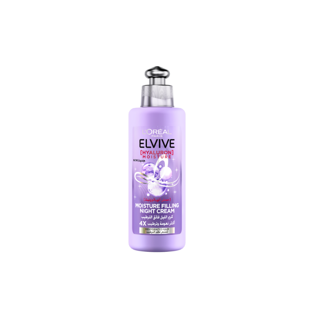 L’Oréal Paris Elvive Hyaluron Moisture Filling Night Cream For Dehydrated Hair For 4x More Hydrated Hair
