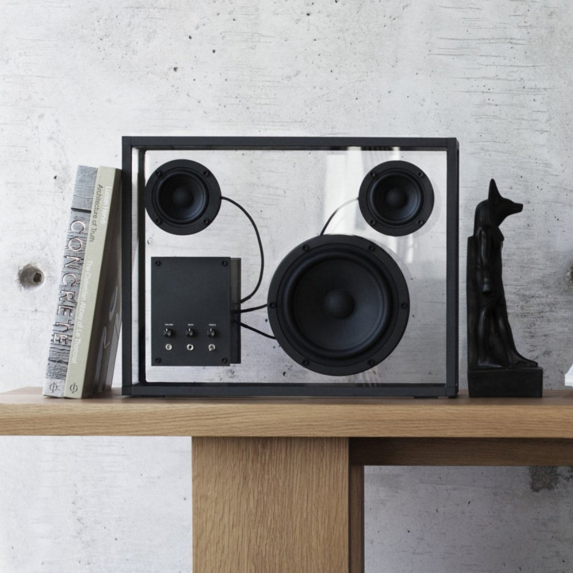 34 CM Large Tempered Glass Speaker with AUX Portable Speaker - Medaid International