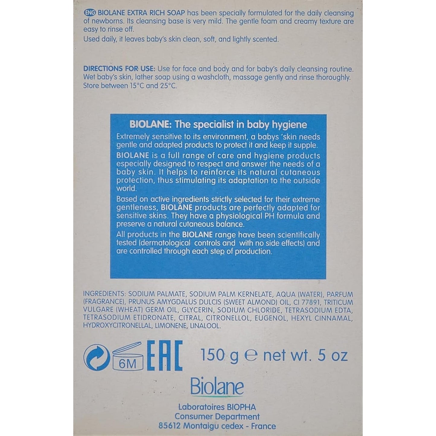 Biolane baby - kids Extra rich soap - Medaid - Lebanon