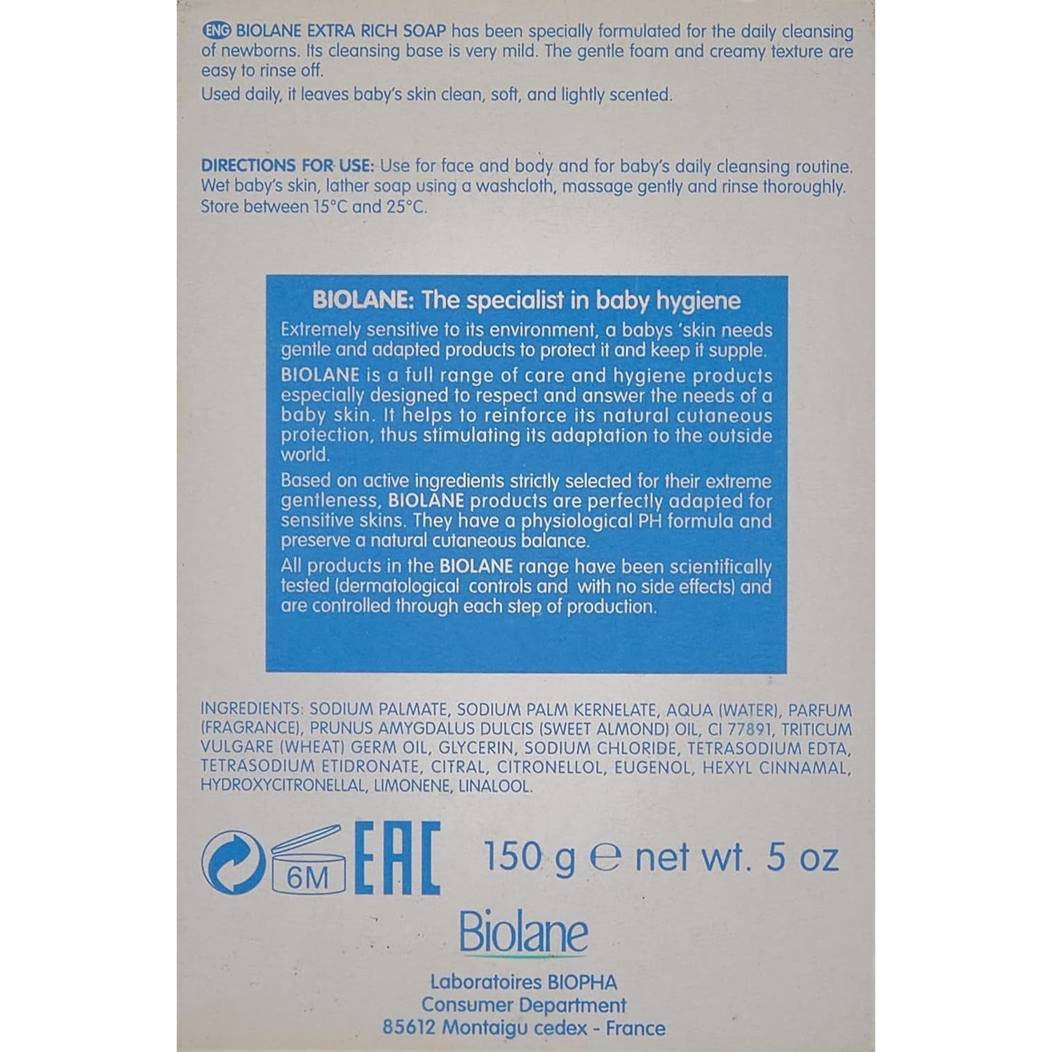 Biolane baby - kids Extra rich soap - Medaid - Lebanon