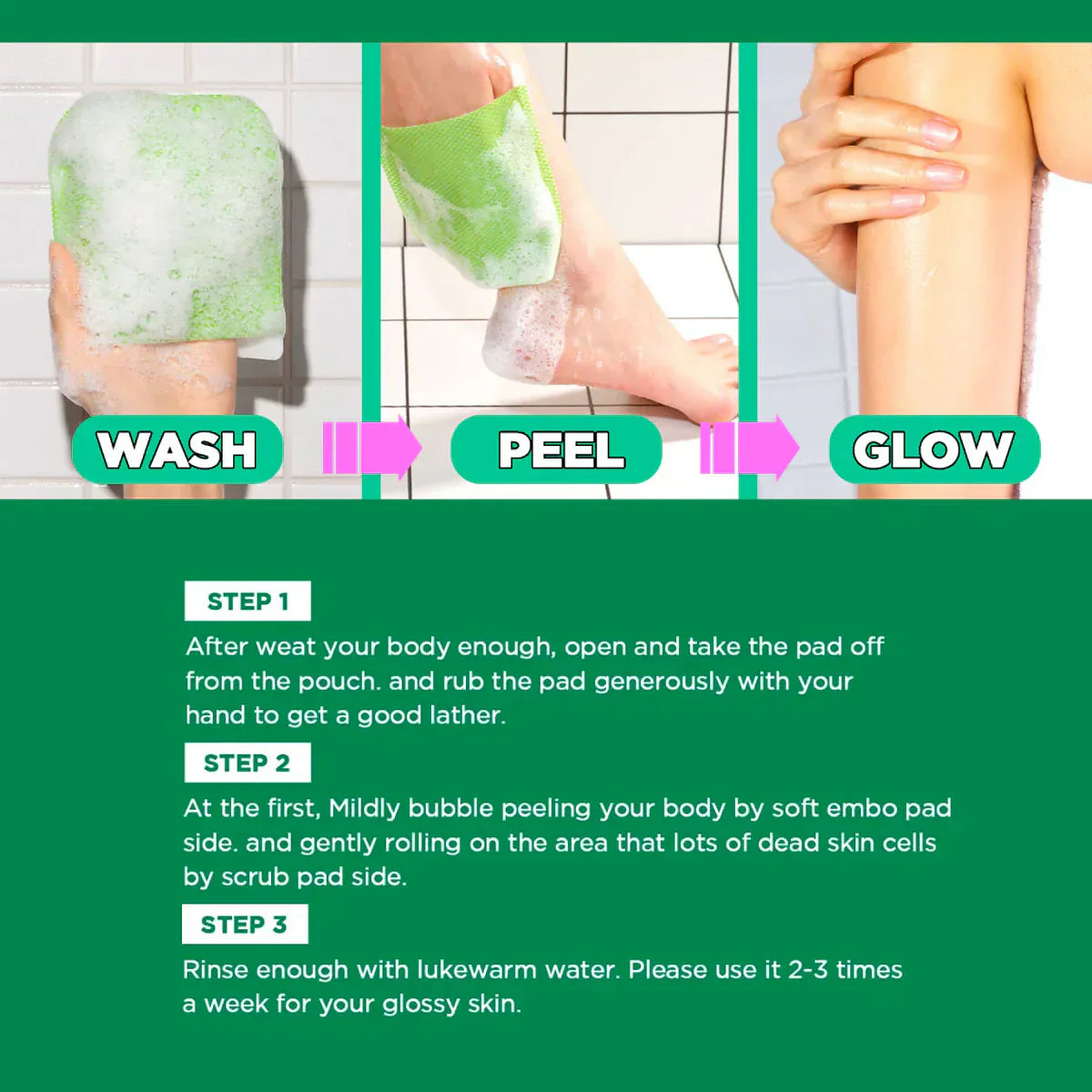 Mom's Bath Recipe X8 Body Peeling Pad - Original Care