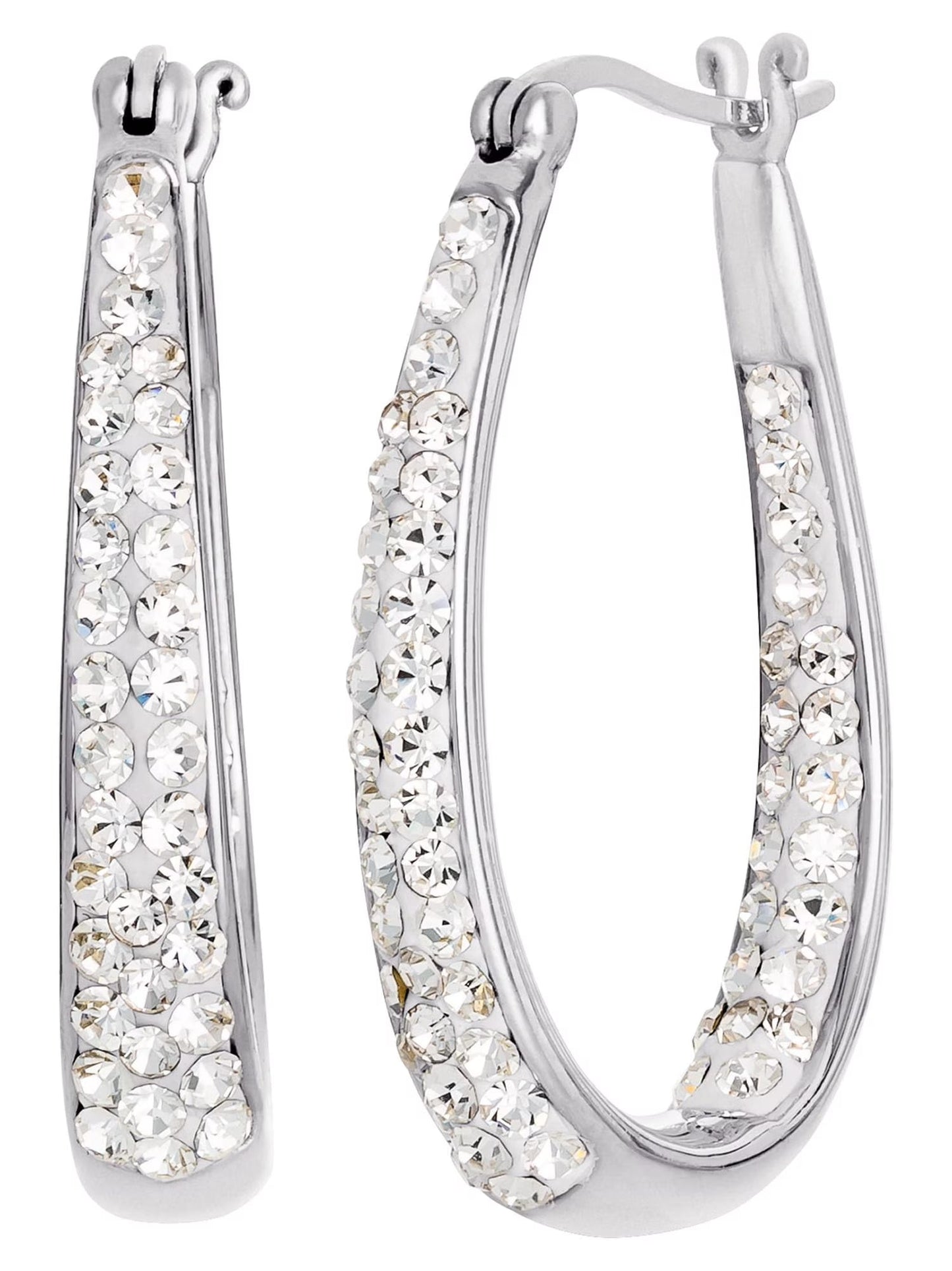 Kaleidoscope Women's Silver Crystal Hoop Earrings | Kaleidoscope In Lebanon