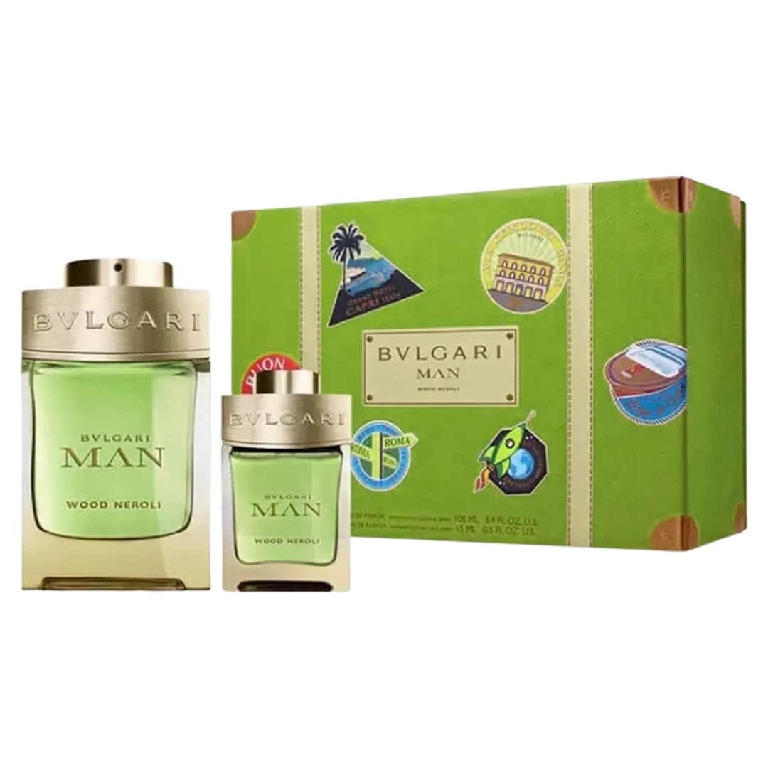 Bulgari Wood Neroli Eau De Parfum Men's Gift Set - 2Pcs - Medaid International