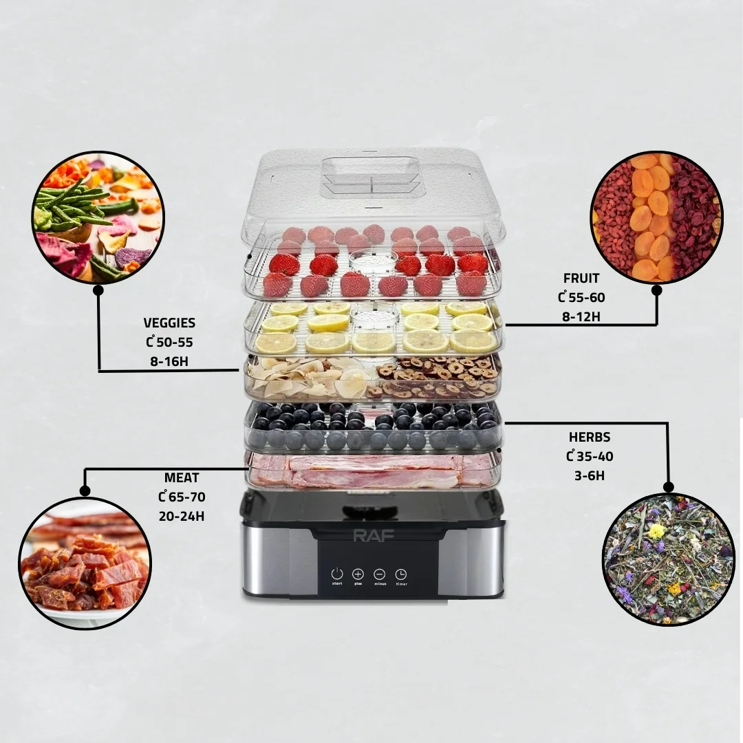 RAF Digital Food Dehydrator - DRIED FRUIT MACHINE MAKER R6801 - Medaid International