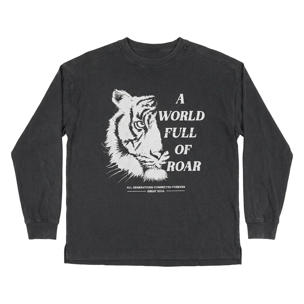 Zara Boy's Dark Grey Tiger Graphic Blouse | Zara In Lebanon