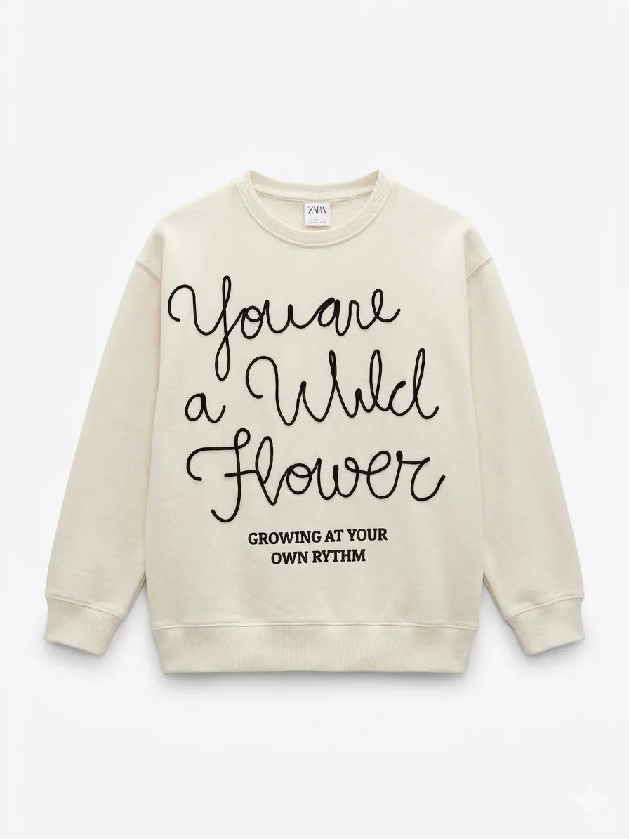 Zara Girl's Off White Printed Blouse | Zara In Lebanon