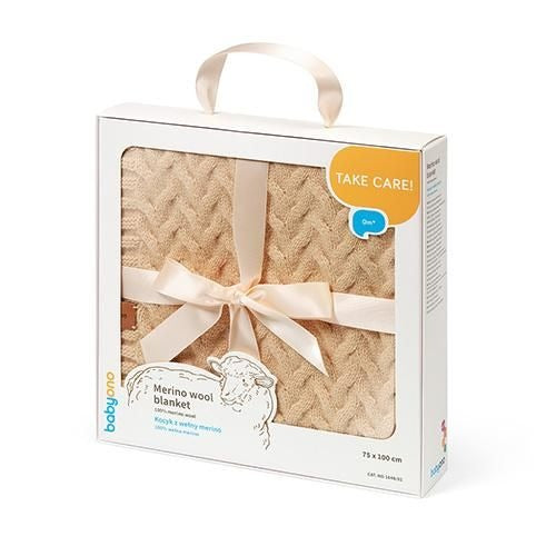 Merino wool blanket dark beige