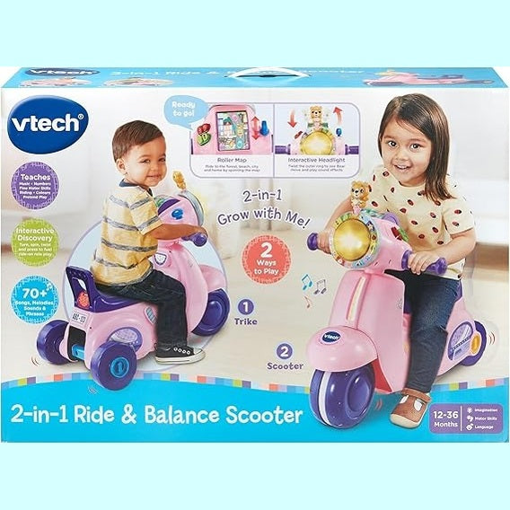 2-in-1 trike and balance bike Pink