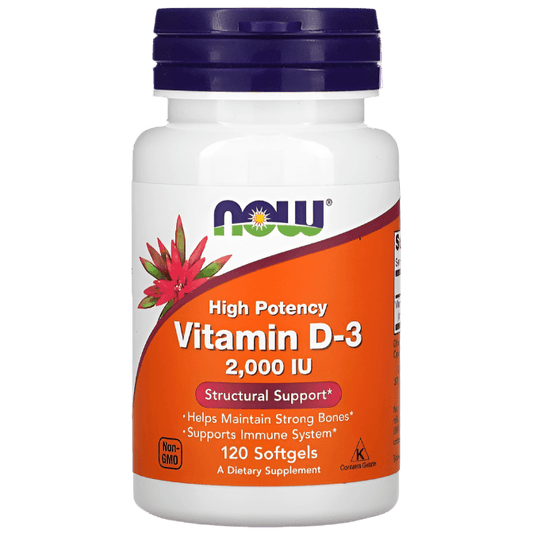 NOW Supplements, Vitamin D-3 2,000 IU, 120 Softgels