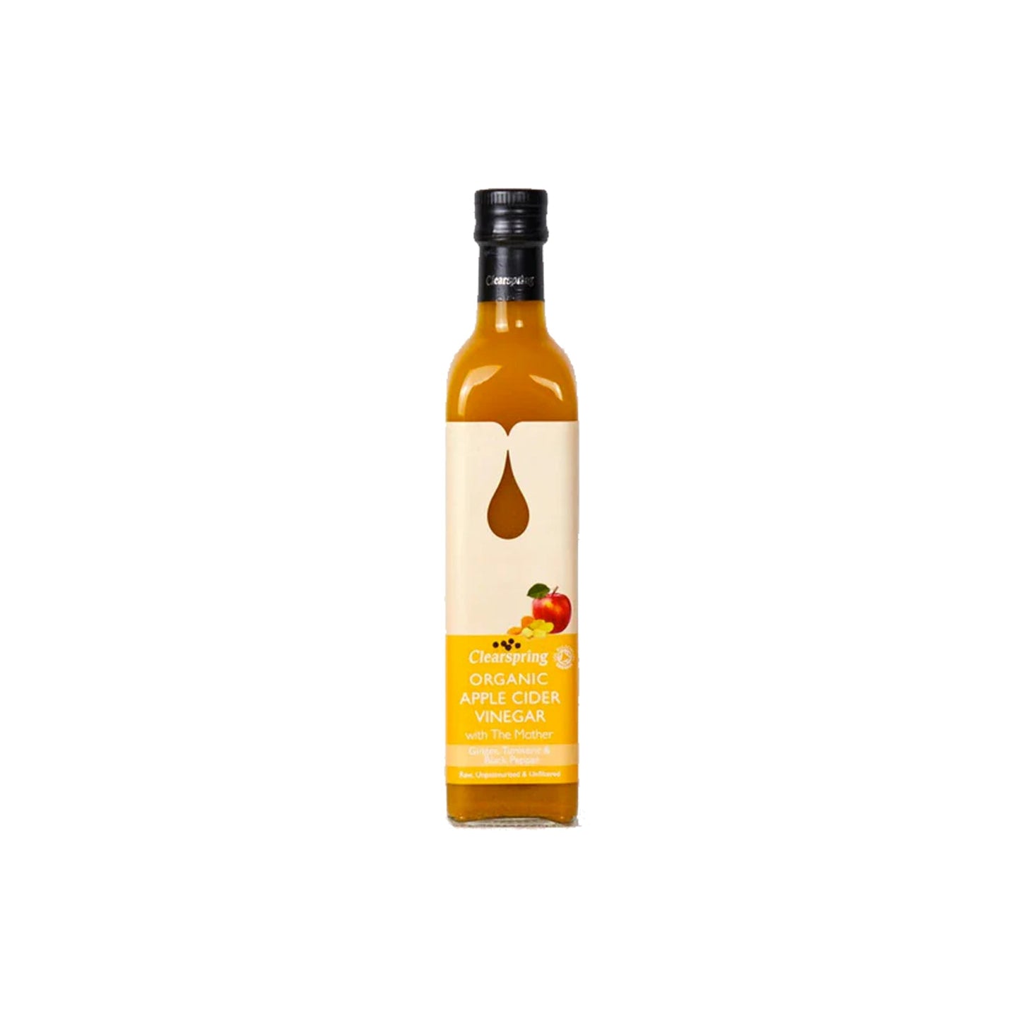 CLEARSPRING ORGANIC APPLE CIDER VINEGAR WITH THE MOTHER - GINGER, TURMERIC & BLACK PEPPER - Medaid International