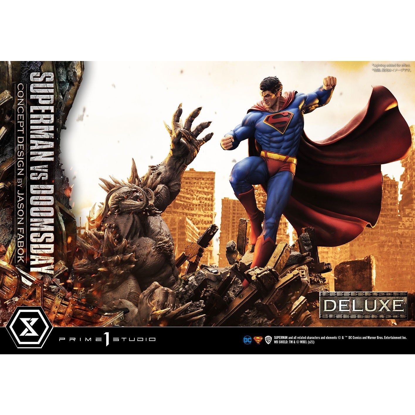 Superman Vs Doomsday (Jason Fabok Concept Design) Deluxe Version Ultimate Museum Masterline Statue By Prime 1 Studio - Medaid International