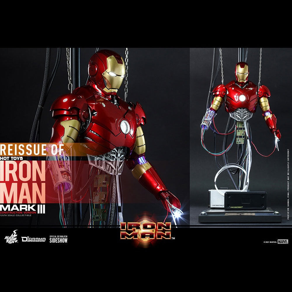 Iron Man Mark III (Construction Version Reissue) 1/6 Scale Statue by Sideshow Collectibles - Medaid International