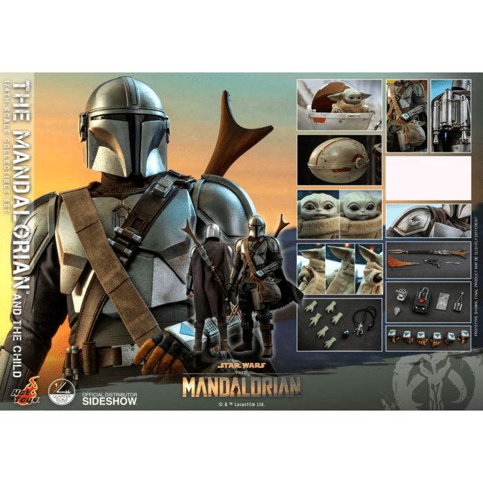 Star Wars Mandalorian & Child 1:4 Action Figure Set by Hot Toys - Medaid International