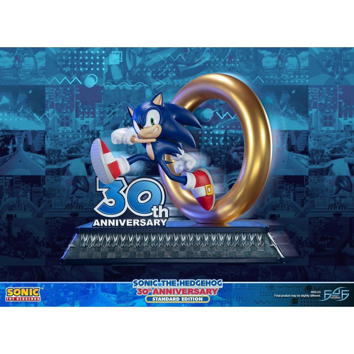 Sonic The Hedgehog 30th Anniversary (Standard Edition) Statue By First 4 Figures - Medaid International