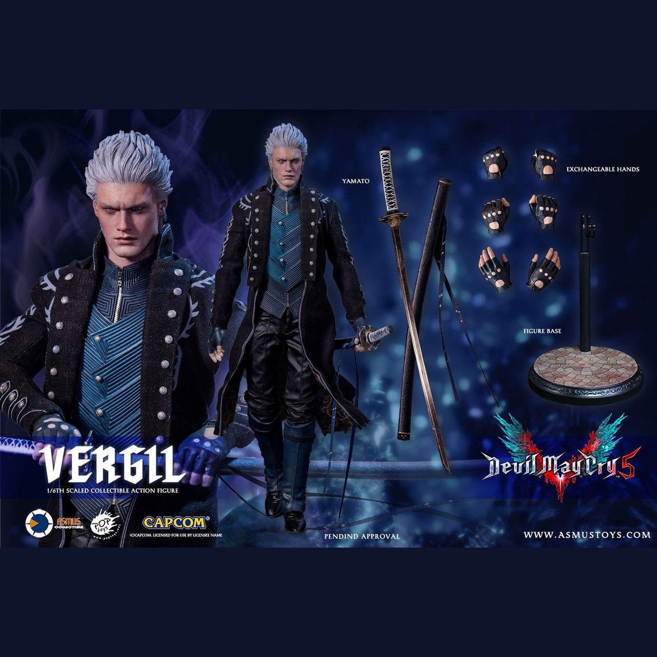 Devil May Cry Vergil 1/6 Scale Action Figure by Asmus Toys - Medaid International