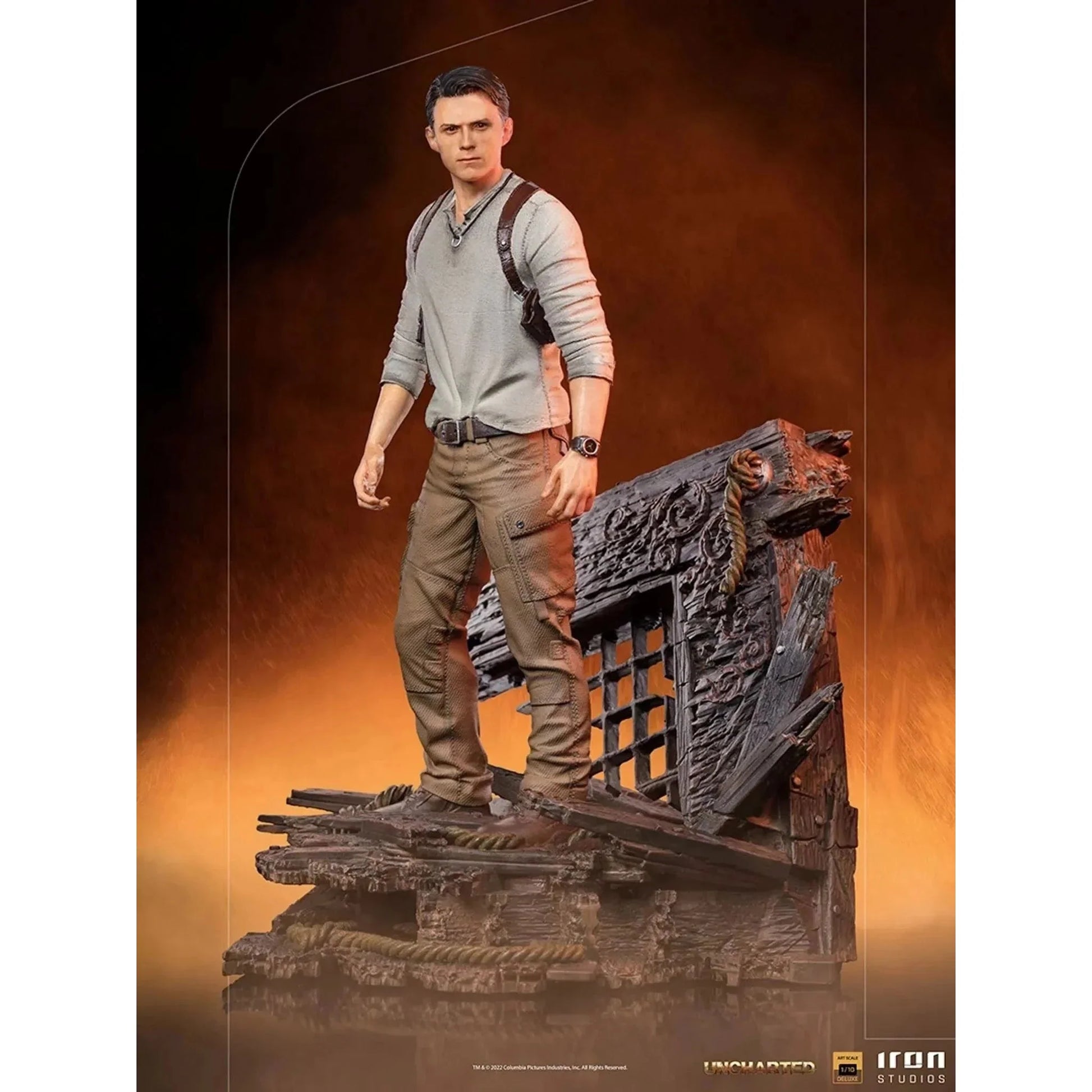 Uncharted Movie Nathan Drake Deluxe Art Scale 1/10 Statue By Iron Studios - Medaid International