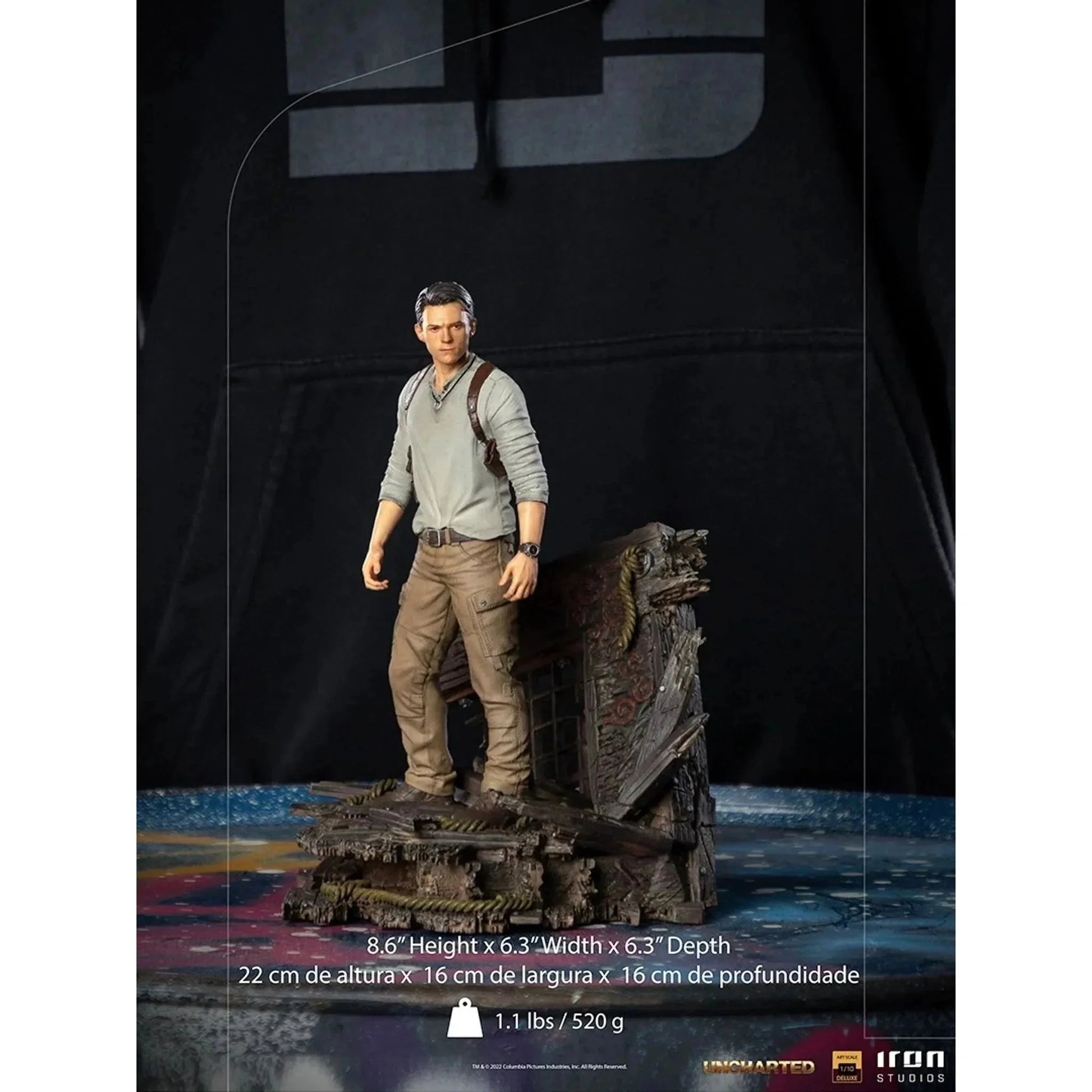 Uncharted Movie Nathan Drake Deluxe Art Scale 1/10 Statue By Iron Studios - Medaid International