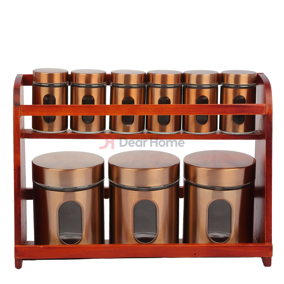 Cooper 9 Pcs Spice Set + Wood Stand