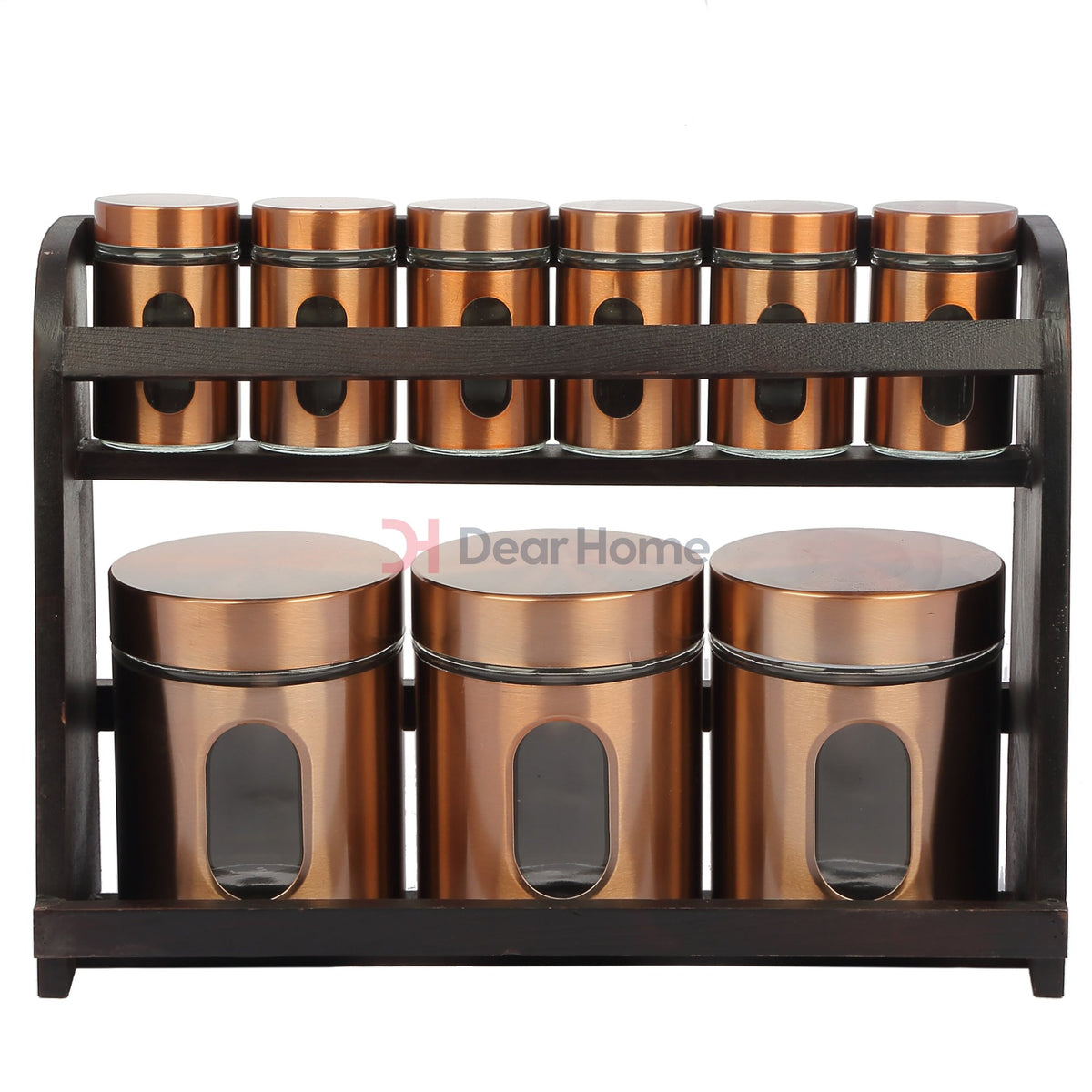 Cooper 9 Pcs Spice Set + Wood Stand