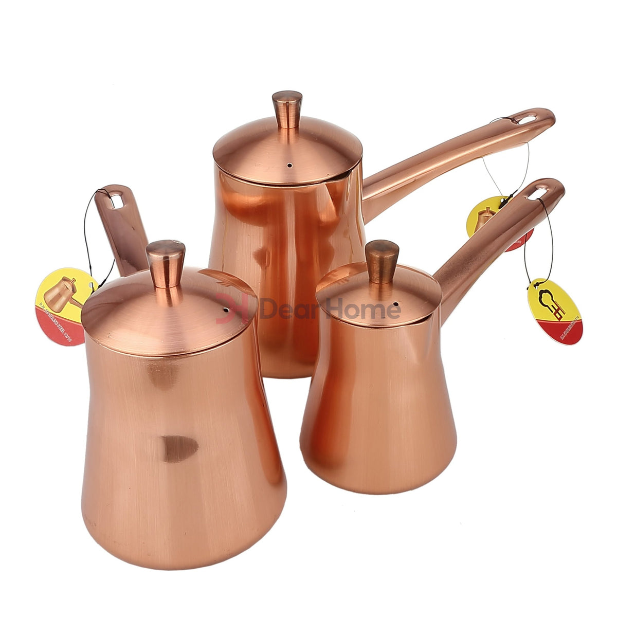 Stainless Cooper 3Pcs Coffee Warmer Set