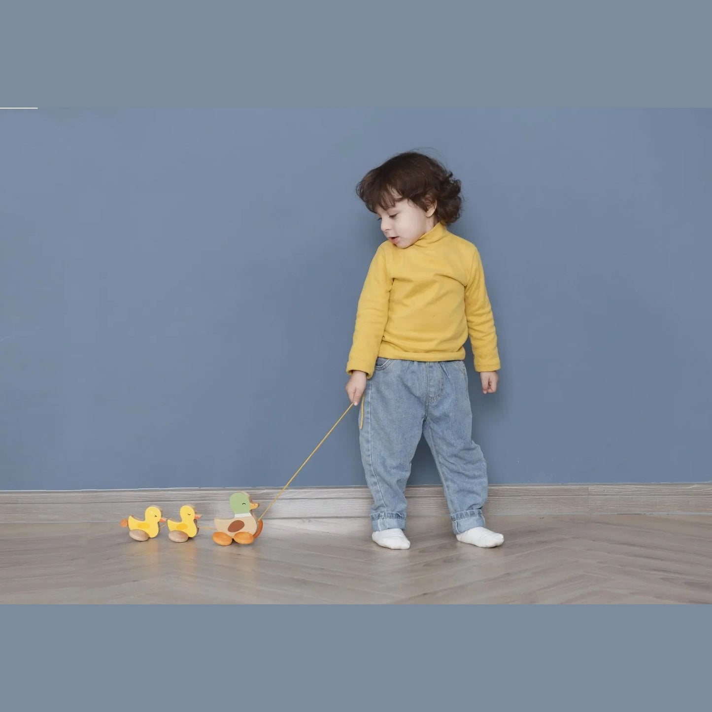 Classic World Wooden Pull Along Ducks Toddler Walking Toy