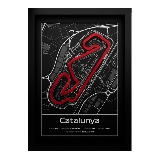 Circuit de Barcelona Frame WIth 3D-printed track
