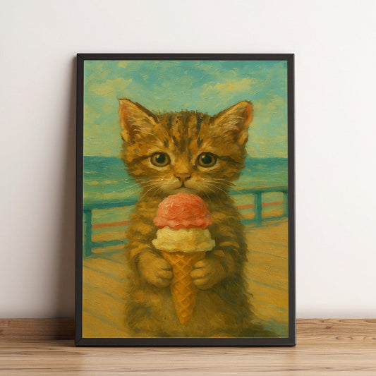Sook's Ice Creamy Cat Poster