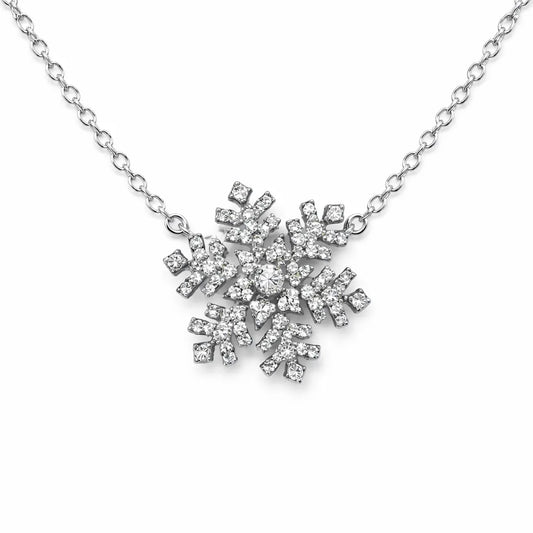 Giani Bernini Women's Silver Cubic Zirconia Snowflake Penda Necklace | Giani Bernini In Lebanon