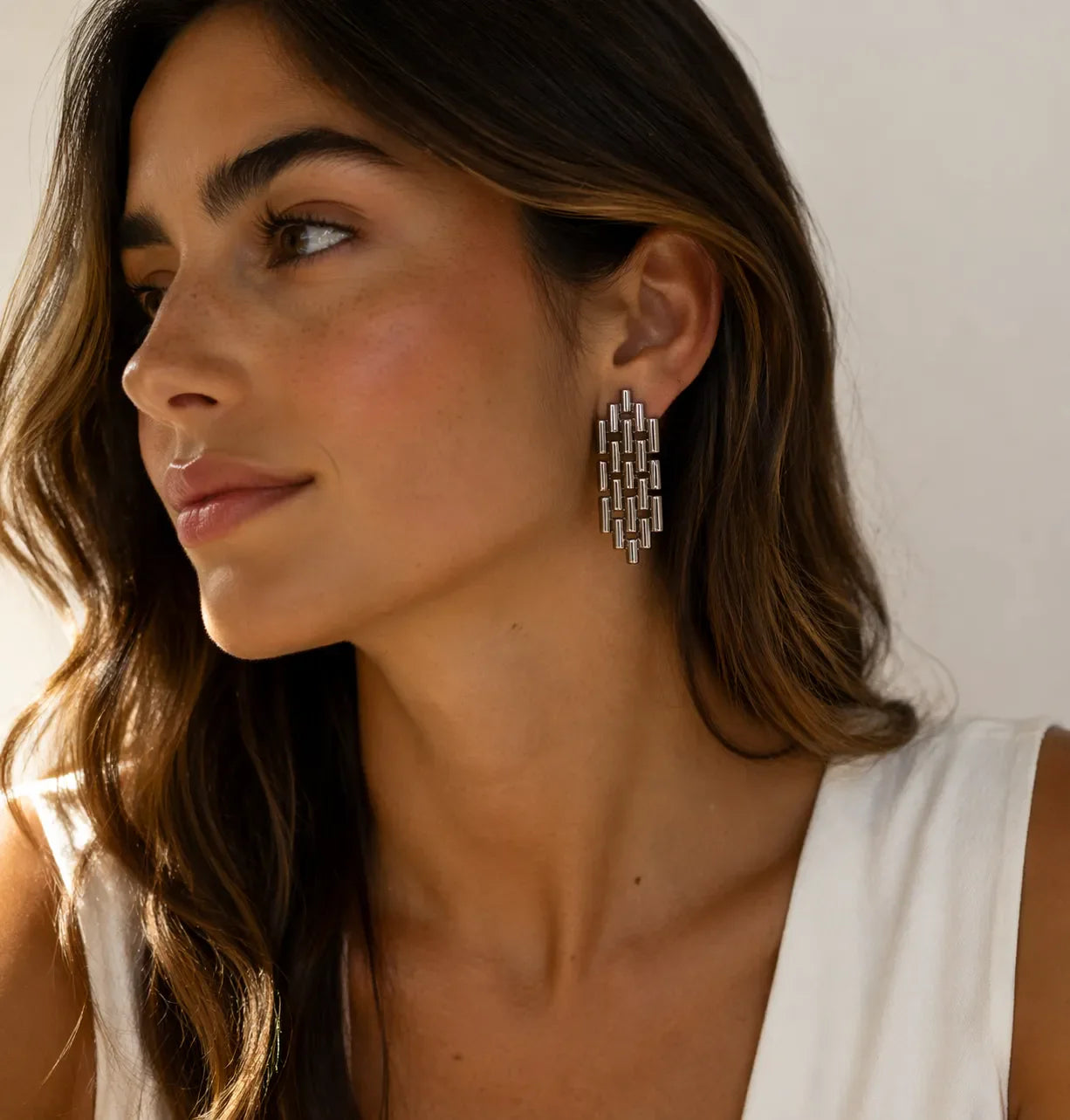 On 34th Women's Silver On 34th Chain Link Statement Drop Earrings |  On 34th in Lebanon