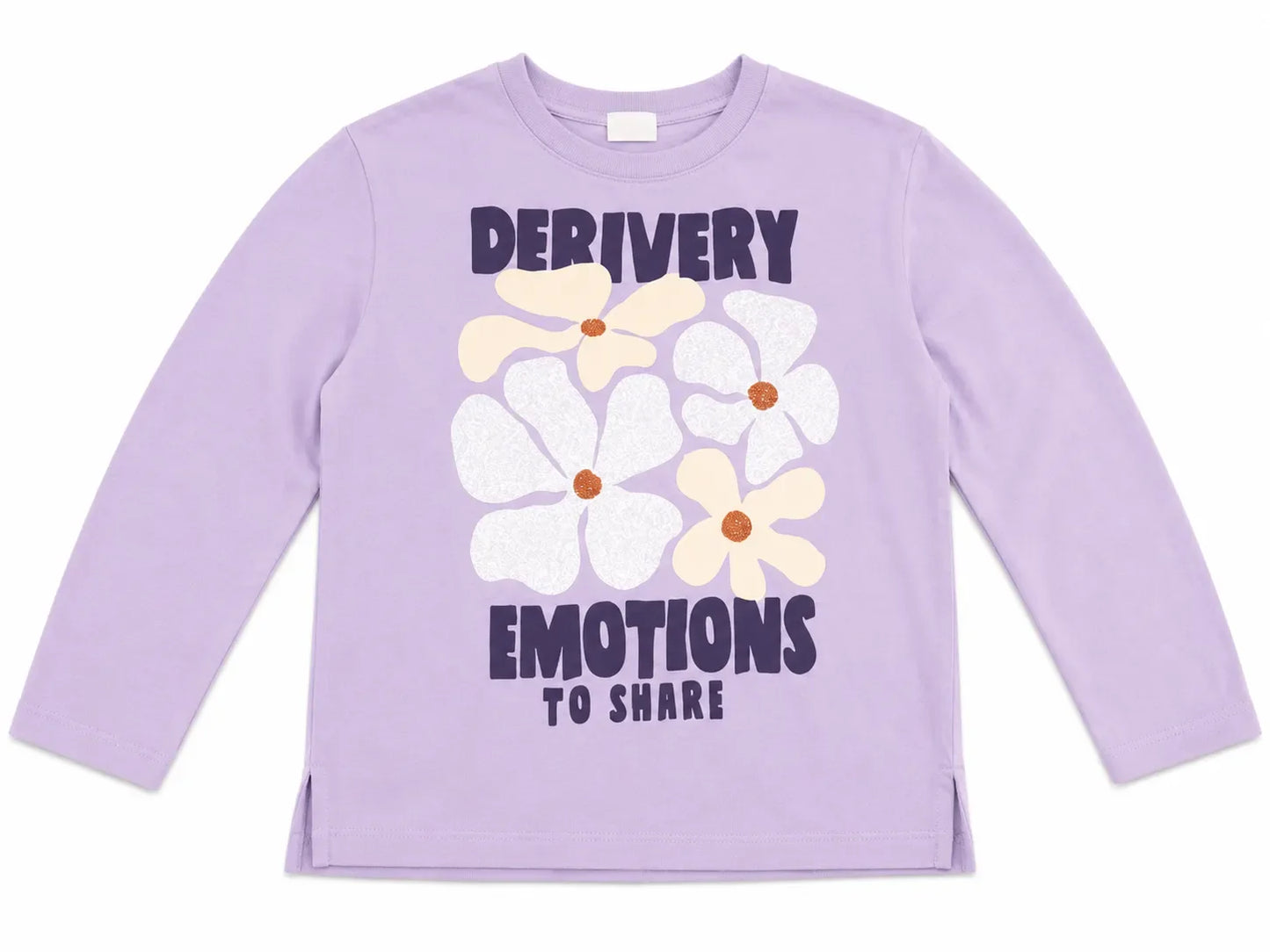 Zara Girl's Light Purple " Derivery Emotions To Share  " Printed  Long Sleeve Blouse   | Zara in Lebanon
