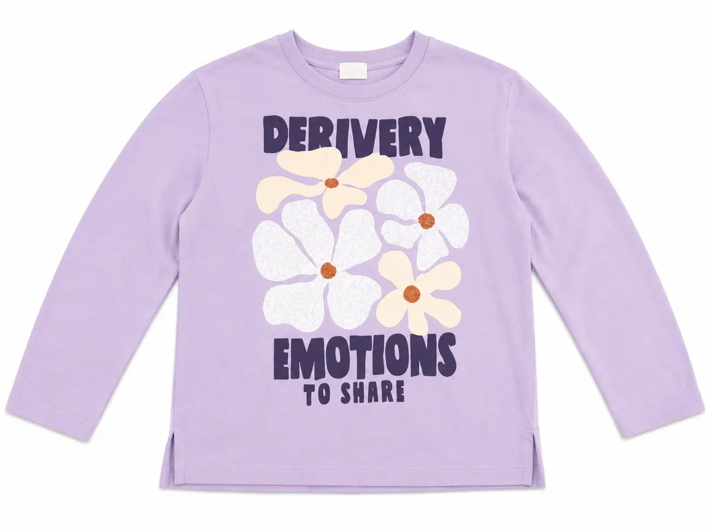 Zara Girl's Light Purple " Derivery Emotions To Share  " Printed  Long Sleeve Blouse   | Zara in Lebanon