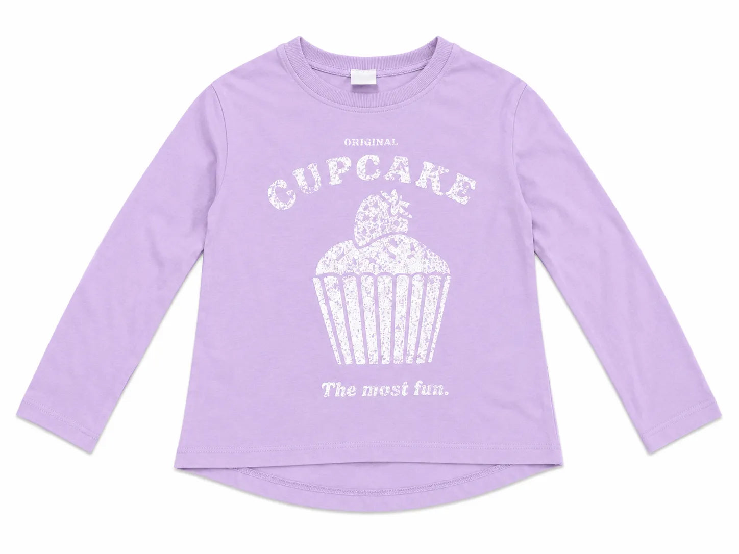 Zara Girl's Light Purple Cup Cake  Printed  Long Sleeve Blouse   | Zara in Lebanon