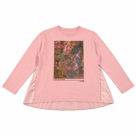 Zara Girl's Light Pink Graphic Printed Long Sleeve Blouse   | Zara in Lebanon