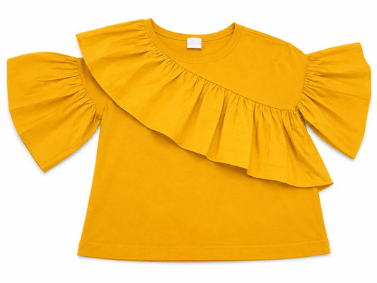 Zara Girl's Orange With A Simple Details Short Sleeve Blouse   | Zara in Lebanon
