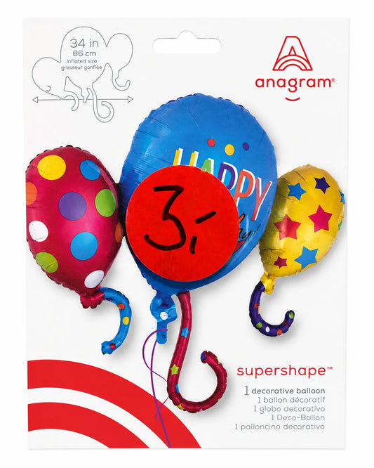 Anagram Blue Super shape 86cm Decorative Balloons | Anagram in Lebanon