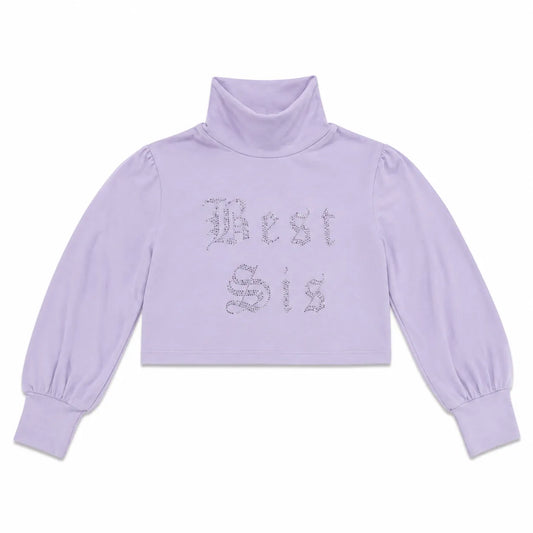 Zara Girl's Light  Purple " Best Sis  " Printed Cropped Blouse | Zara in Lebanon