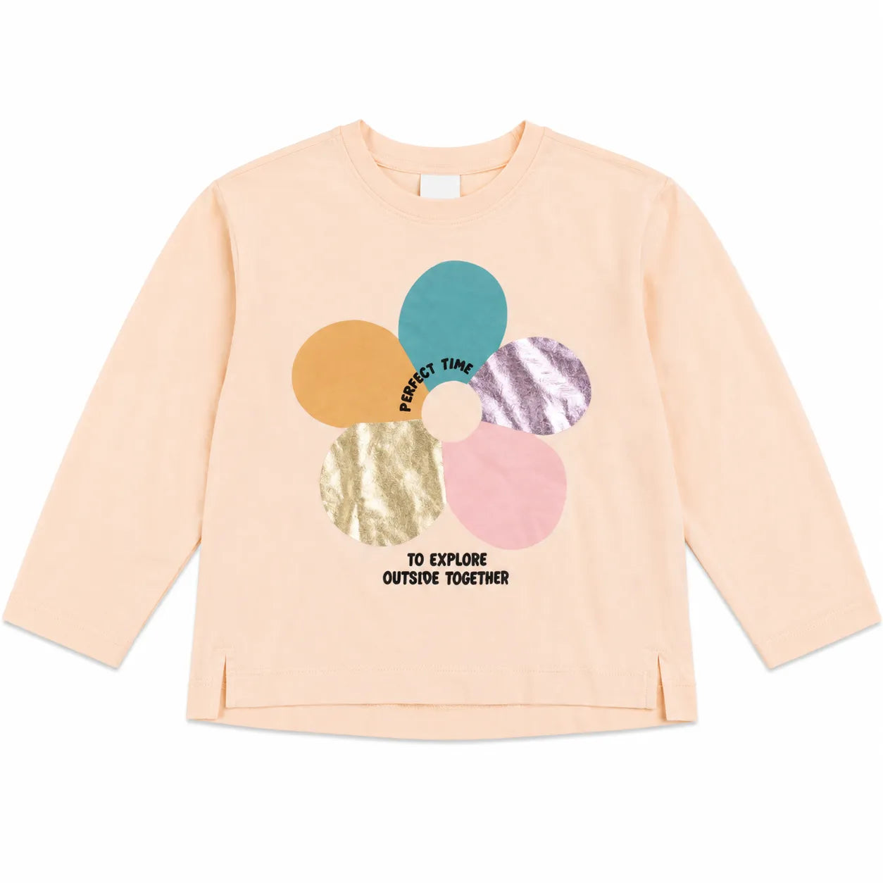 Zara Girl's Light Peach " Explore Outside Together  " Blouse  | Zara in Lebanon