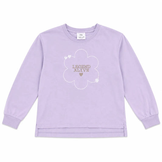 Zara Girl's Light Purple "Legend Alive "Printed Blouse  | Zara in Lebanon